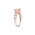 thumbnail image 4 of Gem & Harmony 1 5/8 Carat (Ctw) Morganite and Diamond Ring in 10K Rose Pink Gold for Women, 4 of 6