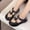 Black, variant on Eltusu Girls Jellies, PVC Flat Summer No Slip Casual Jelly Shoes Hot Pink Size 11(Little Kids)