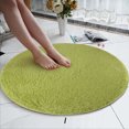 thumbnail image 2 of PYPESEEWY Warehouse Extra Soft and Absorbent Microfiber Bath Rugs 80cm Soft Coral Velvet Round Rug Anti-skid Doormat Carpet Bath Living Room Rug Bath Mats for Bathroom Floor, Tub and Shower, 2 of 7