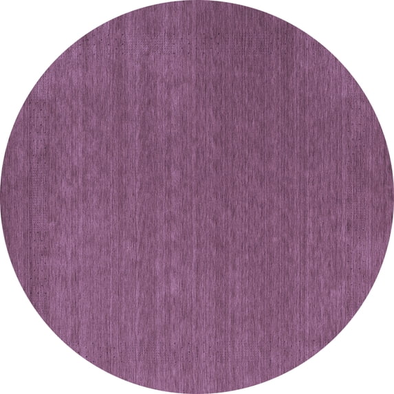 Ahgly Company Machine Washable Indoor Round Abstract Blue Contemporary Area Rugs, 6' Round