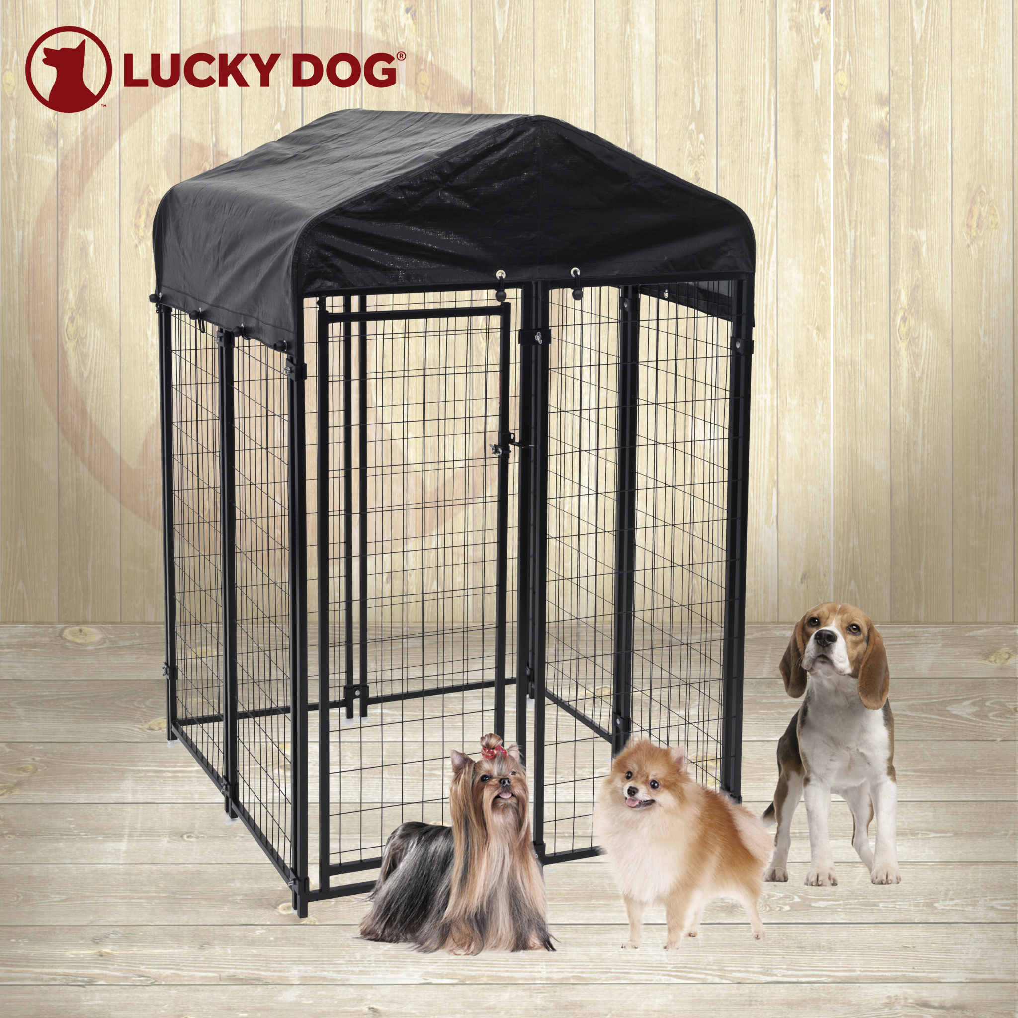 Lucky Dog Uptown Welded Wire Dog Kennel w/ Cover, 6'H x 4'W x 4'L - image 5 of 5