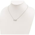 thumbnail image 3 of Sterling Silver Rhodium-Plated With Cz Infinity 2 In Ext Necklace Made China qg3475-16, 3 of 5