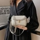 thumbnail image 5 of Bolso bandolera pequeño para mujer, bolso de mano, bolso de hombro con correa de cadena, blanco:;:;, 5 of 5