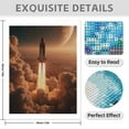 thumbnail image 3 of Diamond Art Kit for Adults, Rocket Launching Through Clouds Diamond Painting for Adults Beginners, DIY Diamond Art Painting Kits, 5D Diamond Painting Crafts for Home Decor 12x16 Frameless, 3 of 7