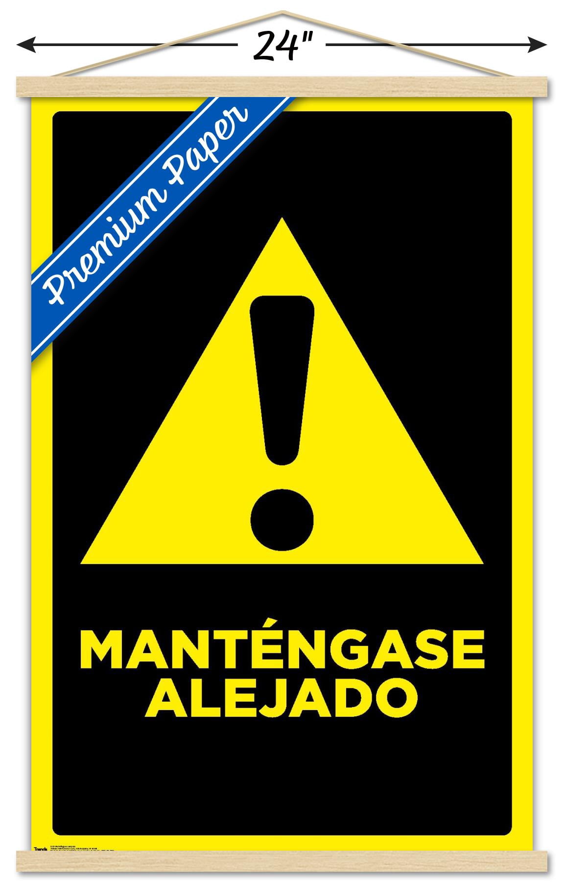 Mantengase Alejado (Keep Out) Wall Poster with Wooden Magnetic Frame, 22.375" x 34"