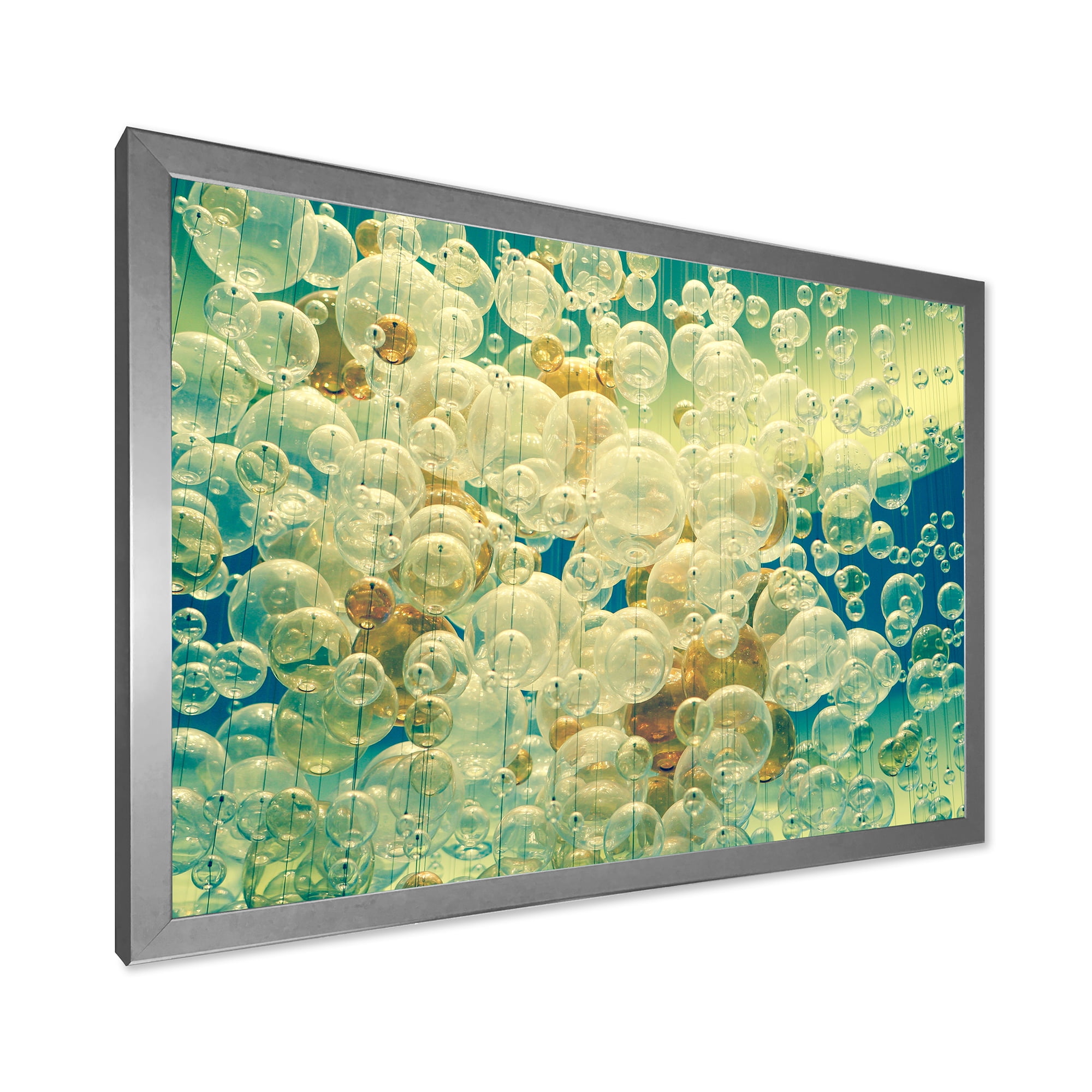 Designart 'Chandelier In The Form of Balls Abstract Art I' Modern Framed Art Print