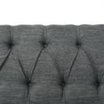 thumbnail image 6 of Noble House Brookover Fabric Tufted Loveseat in Charcoal With Espresso Finish, 6 of 9