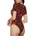 thumbnail image 3 of Naloa Tomatoes And Chili Women's Short-Sleeved Onesie, One-Piece Swimsuit for Parties, dates, clubs - Small, 3 of 9