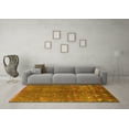 thumbnail image 3 of Ahgly Company Machine Washable Indoor Rectangle Solid Yellow Modern Area Rugs, 5' x 7', 3 of 4