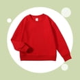 thumbnail image 2 of Toddler Kids Cotton Sweatshirt Boys Girls Crewneck Long Sleeve Basic Solid Color Pullover Fall Winter Causal Loose Clothes, 2 of 5