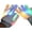 White, variant on Flashlight Gloves, LED Rave Glove with 7 Color Light Show, Rechargeable Light Up Finger Gloves for Adults, Parties, Raves & Night Events
