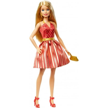 Barbie Holiday Doll W Ith Party Dress & Accessories