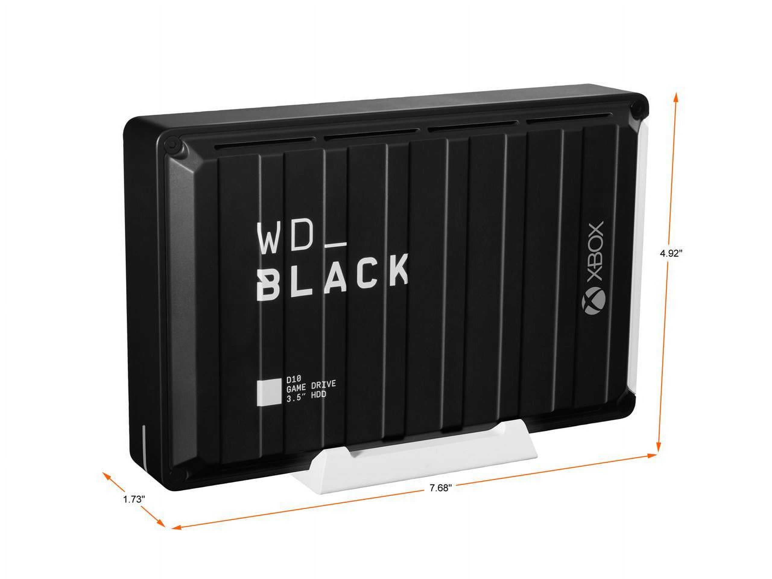 WD Black 12TB D10 Game Drive Desktop External Hard Drive for Xbox USB 3.2 (WDBA5E0120HBK-NESN) - image 4 of 12