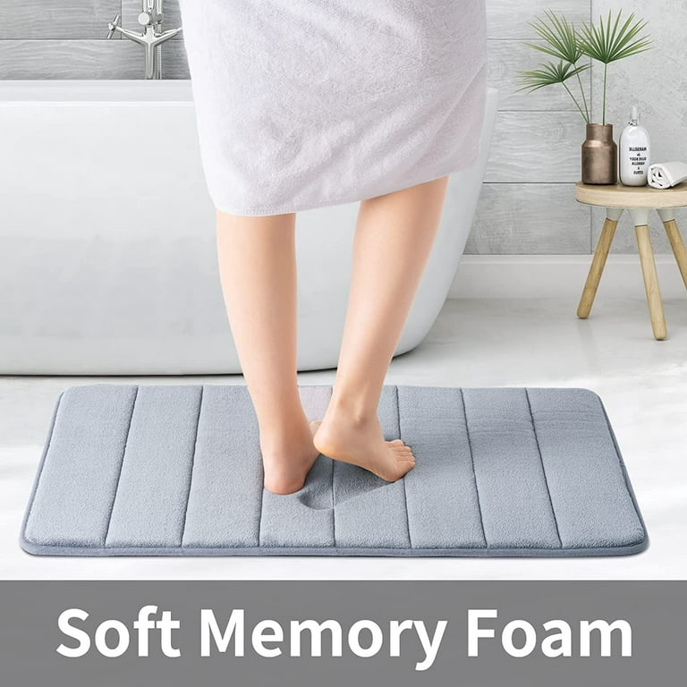 Super Absorbent Bathroom Mat Rug Non-slip Memory Foam Bath Mat Carpet for  Bathtub Floor Rugs