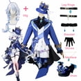 thumbnail image 2 of Furina Focalors Cosplay disfraz Anime Fontaine Ousia Pneuma Furiina Hydro God Archon conjunto uniforme completo zapatos peluca, 2 of 4