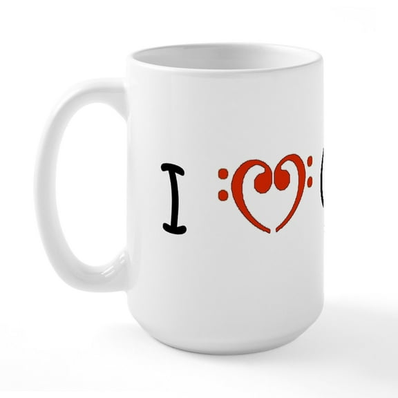 CafePress - My Muse I Love Cello Large Mug - 15 oz Ceramic Large White Novelty Mug