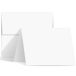  Goefun White Blank Cards and Envelopes 4 x 6 Flat Cards and A6  Envelopes Self Seal 100 Pack for Wedding, Invitations, DIY Greeting Cards,  Thank You Cards & All Occasion : Office Products