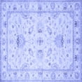 thumbnail image 1 of Ahgly Company Machine Washable Indoor Square Oriental Blue Traditional Area Rugs, 4' Square, 1 of 4