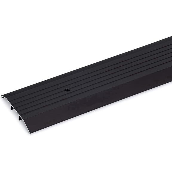 Randall Manufacturing Dark Bronze Fluted Aluminum Threshold for Doorways, Matching Screws, 4 in W x 36 in L x 1/2 in H