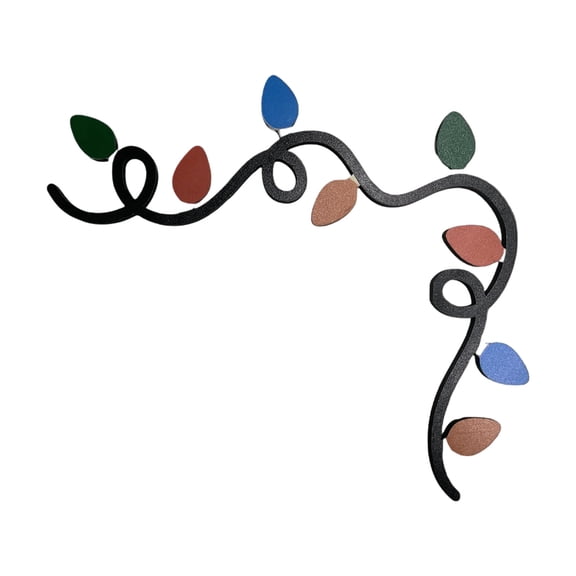 Christmas Door Topper Corner Sign, Metal Top Door Frame Hanging Decoration for Holiday Home Decor, Festive Wall Window Accent for Party Table Display and DIY Craft Ornament