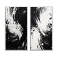 thumbnail image 2 of Designart "Finding Equilibrium Minimal Black and White Art" Abstract Painting Framed Wall Art Set Of 2 - Modern Black Framed Canvas Set For Living Room Decor, 2 of 6