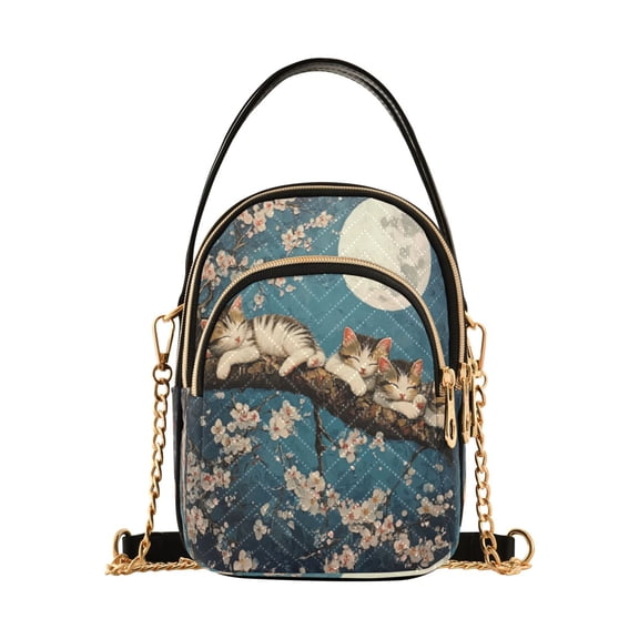 DIXRUYEE Cross Body Fashion Shoulder Waist Purse Bags Dreamy Kitties Pocket Handbags