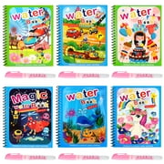 HEQUSigns Magic Water Coloring Book, 6 Pieces
