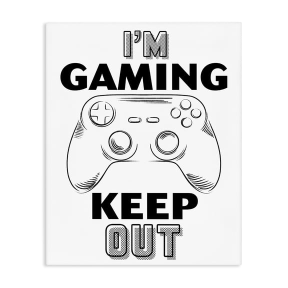 Stupell Industries Gaming Keep Out Canvas Wall Art, design by Marcus Prime