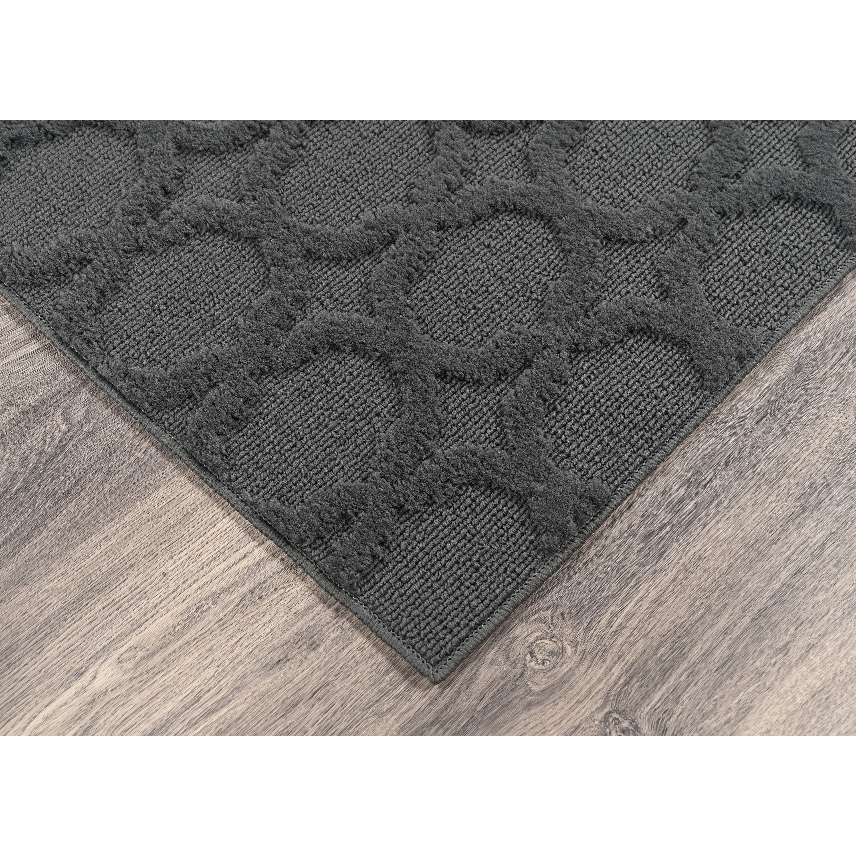 Garland Rug Garden Trellis Polypropylene Cinder Gray Indoor/Outdoor Area Rug, 9' x 12'