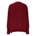 thumbnail image 5 of STETMN Oversized Sweaters for Women Casual Crewneck Batwing Sleeve Top Side Slit Pullover Jumper, 5 of 5