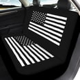 thumbnail image 4 of Pzuqiu Black-White American Flag Front and Rear Seat Cover Set Anti-Slip Car Seat Covers Protect Polyester Car Seat Covers Full Set Fit for Truck most Cars, 4 of 10