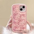 thumbnail image 4 of Sanrio Hello Kitty Ins Pink Girl Line KT funda de teléfono para iPhone 15 14 13 12 11 Pro Max XR XS MAX 7 8 PLUS Linda funda Kawaii Y2K, 4 of 5