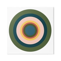 Stupell Industries Green Muted Circles Abstract Painting Gallery Wrapped Canvas Art Print Wall Art, 30 x 30
