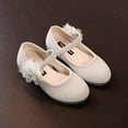 thumbnail image 3 of Toddler Little Girls Mary Jane Ballerina Shoes Wedding Bridesmaids Low Heels Glitter Party Dress Shoes, 3 of 5