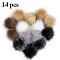 thumbnail image 1 of 14PCS Artificial Fur Balls Assorted Color DIY Decorative Charms Fluffy Pom Poms, 1 of 7