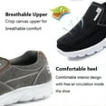 thumbnail image 3 of Men's Fashion Canvas Loafers Casual Lightweight Breathable Stretch Flats Outdoor Walking Fit Shoes Gray 9.5 US, 3 of 7
