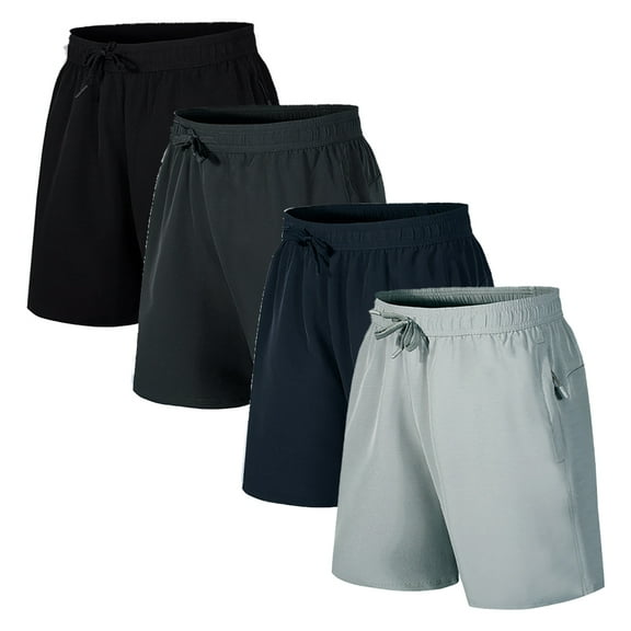 FLMEI Men's Active Shorts Athletic Shorts Loose Casual Quarter Shorts Pants for Basketball Football Badminton Exercise Training Running M-6XL