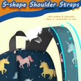 thumbnail image 5 of Unicorn and Star Black Pattern 17" School Backpacks for Teens,Waterproof Oxford Fabric,S-Shape Padded Straps for School,Travel,Hiking,Camping, 5 of 6