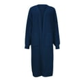 thumbnail image 4 of Baqcunre Cardigan Sweaters For Women Lightweight Women's Solid Color Large Pocket Knitted Loose Sweater Jacket Cardigan Womens Jacket Womens Fall Fashion 2023 Navy M, 4 of 5
