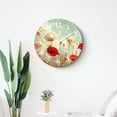 thumbnail image 4 of 10 Inch Wall Clock Battery Operated Silent Clock Decorative for Office, Kitchen, Outdoor, Living RoomSpring Flowers Poppies Vintage Fantastic, 4 of 4