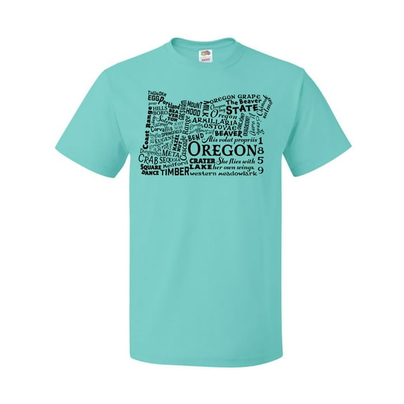 Inktastic Oregon Word Salad- state outline T-Shirt