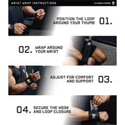 Gymreapers Weightlifting Wrist Wraps (IPF Approved) 18 Professional Quality Wrist Support with Heavy Duty Thumb Loop - Best Wrap for Powerlifting Competition, Strength Training, Bodybuilding