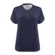 thumbnail image 4 of Hecho para Más Camisa Mujeres de Cuello en V de Gran Tamaño de Manga Corta Top Sólido, Base de Verano Deportivo Tee para el Uso Diario Y Casual Del Hogar, Bastidor de Imitación Ligero, 4 of 6