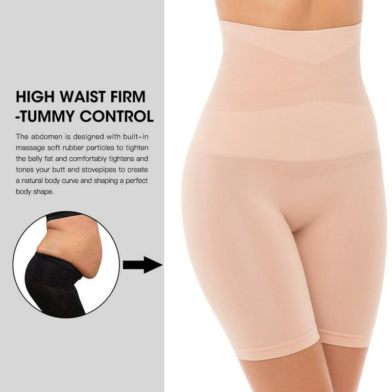 Women's Waist Trainer Nude Shapewear Tummy Control Body Shaper Shorts Hi- Waist Thigh Slimmer Reduces Chafing - Small 