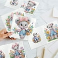 thumbnail image 7 of 6pcs Diamond Painting Kit Greeting Card, Bow Bear 5D DIY Diamond Handmade Holiday Greeting Card with Envelope, Christmas Gift Congratulation, 7 of 7