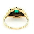 thumbnail image 5 of Antique Diamond and Emerald 3-Stone Engagement Ring in 14K Gold, 5 of 9