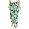 thumbnail image 1 of Balery Cactus Plants Pantalones de pijama para mujer, pijamas ultraligeros, pantalones de estar por casa-3X-Large, 1 of 6