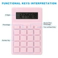 thumbnail image 3 of Uxcell Desk Basic Cute Calculator, Desktop Calculators Battery Powered with 8 Digit Style 2, Pink, 3 of 6