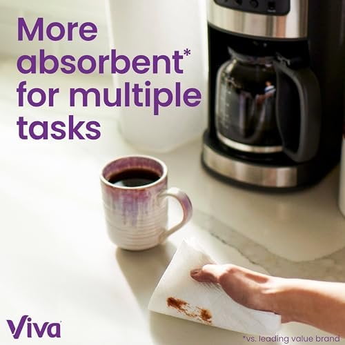 Viva Multi-Surface Cloth Paper Towels, 12 Triple Rolls, 165 Sheets Per Roll 2 Packs of 6