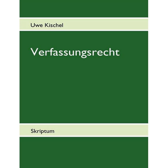 Verfassungsrecht: Skriptum, (Paperback)